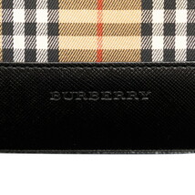 バーバリー ノバチェック シャドーホース ハンドバッグ ベージュ ブラック キャンバス PVC レディース BURBERRY 【中古】_画像7