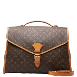  Louis Vuitton monogram Beverly MM handbag business bag M51120 Brown PVC leather men's LOUIS VUITTON [ used ]