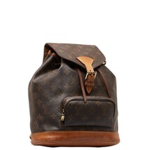 ルイ ヴィトン モノグラム モンスリMM リュック バックパック M51136 ブラウン PVC レザー レディース LOUIS VUITTON 【中古】_画像2