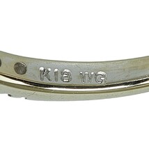 サマンサティアラ K18WG ホワイトゴールド ダイヤ0.21ct ハーフエタニティピンキー リング 指輪 レディース Samantha Tiara 3号 中古_画像5