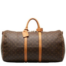 ルイ ヴィトン モノグラム キーポル55 ボストンバッグ トラベルバッグ 旅行用バッグ M41424 ブラウン PVC レザー LOUIS VUITTON 【中古】_画像2