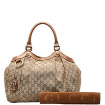 グッチ GGキャンバス スーキー ハンドバッグ トートバッグ 211944 べージュ ブロンズ キャンバス レザー レディース GUCCI 【中古】_画像9