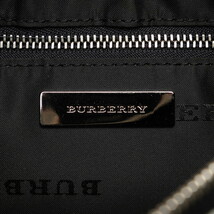 バーバリー チェック ワンショルダーバッグ ハンドバッグ グレー ブラック キャンバス レザー レディース BURBERRY 【中古】_画像7