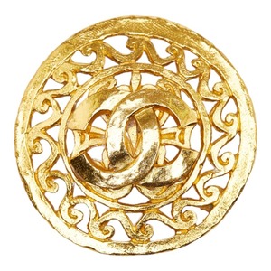  Chanel Vintage здесь Mark Circle брошь Gold металлизированный женский CHANEL [ б/у ]