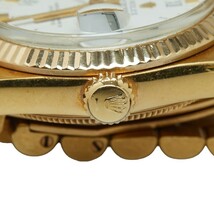 ロレックス デイトジャスト 金無垢 腕時計 6827 自動巻き ホワイト文字盤 K18 ゴールド レディース ROLEX 【中古】_画像5