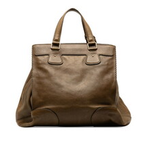 セリーヌ オルロフ 馬車 ハンドバッグ ショルダーバッグ 2WAY カーキ グリーン レザー レディース CELINE 【中古】_画像2