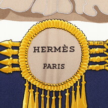 エルメス カレ90 カーニバル 大仏 仏像 スカーフ ネイビー ピンク マルチカラー シルク レディース HERMES 【中古】_画像3