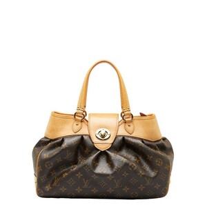 ルイ ヴィトン モノグラム ボエシPM トートバッグ M45715 ブラウン PVC レザー レディース LOUIS VUITTON 【中古】