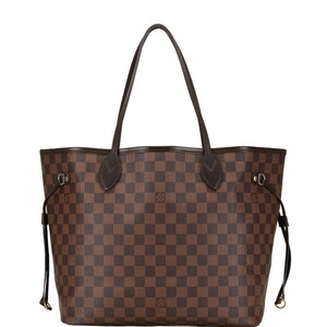 ルイ ヴィトン ダミエ ネヴァーフルMM ショルダーバッグ トートバッグ N51105 ブラウン PVC レザー レディース LOUIS VUITTON 【中古】