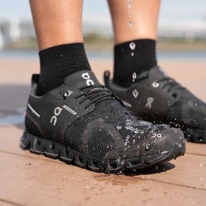 On Cloud Waterproofk loud water proof Black & Luner waterproof on men's running shoes ALL BLACK all black 27cm