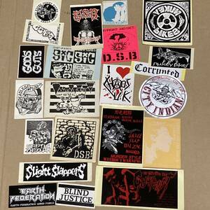  sticker set punk hard core punk hardcore gism septic death sxoxb city indian nukey pikes corrupted zouo cocobat