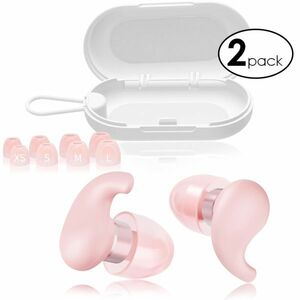 [2セット] 耳栓 睡眠用 防音 快眠 集中 聴覚保護具 聴覚過敏 遮音値32dB 水洗い可 専用ケース付 M9