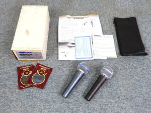 SHURE * Sure electrodynamic microphone SM58 original box * manual * storage sack attaching * extra BETA58 attaching operation verification ending 