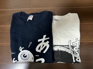 Tシャツ 二枚セット。ゲゲゲの鬼太郎、バックベアード、目玉の親父。