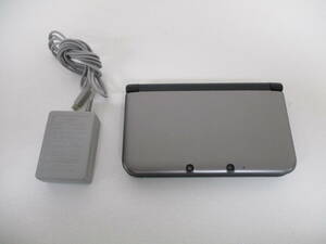  used game machine Nintendo Nintendo 3DS LL silver × black SPR-001 adaptor attaching present condition goods * electrification only verification settled |Q