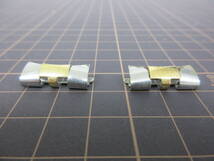 中古 ロレックス ROLEX パーツ フラッシュフィット 455B 金色 銀色 混合 交換部品 時計 メンテナンス 修理 総重量 約2.0g 2点 ／星58_画像3