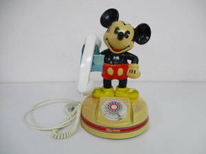 中古 電話機 ミッキーマウス 神田通信工業 DK-641 A1 ダイヤル式電話機 Disney 製造55年4月 B-55-003 昭和レトロ ※動作未確認／E