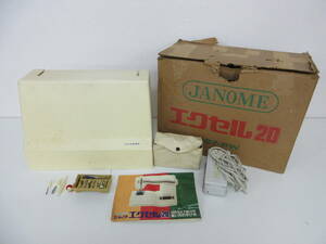 中古 JANOME ジャノメ ミシンMODEL 627 EXCEL20 エクセル20 ハンドクラフト ハンドメイド フットペダル ※通電のみ確認済／T