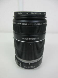 中古 カメラレンズ キャノン CANON ZOOM LENS EF-S 55-250mm 1:4-5.6 IMAGE STABILIZER ※動作未確認 ／K