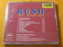 ♪♪♪ ラッシュ Rush 『 Exit...Stage Left 』輸入盤 ♪♪♪_画像2