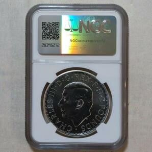 1円スタート！ 準最高鑑定 NGC MS69 2024 イギリス ブリタニア 1オンス 銀貨 アンティークコイン モダンコインの画像4