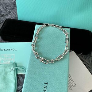 美品中古品 TIFFANY&Co. ティファニー ティファニー ブレスレット 箱付き ホワイトゴールド