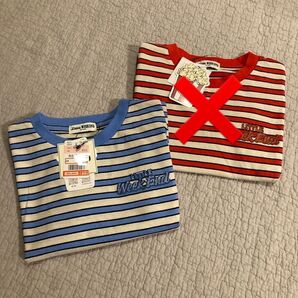 リトルウィークエンド ボーダーTシャツ 青 100