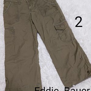 Eddie Bauer エディーバウアー　ボトムス　ミリタリーパンツ 七、八分丈　2 M カーキ