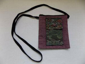  handmade shoulder fastener attaching pouch / pochette /mo-K-57-5437/ bag / lady's / case / shoulder bag / one point thing / original 