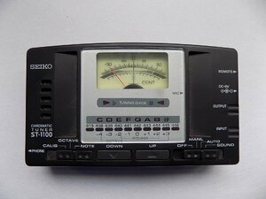 SEIKO CHROMATIC TUNER ST-1100/mo-K-58-5511/ mode auto / built-in Mike / thin type needle type tuner / new standard / easily viewable / sound name display / backlight 