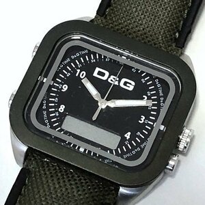 D&G　DOLCE&GABBANA ドルチェアンドガッバーナ　腕時計/am-A-205-5465-1.5/ナイロン レザー ベルト/スクエアデザイン/おしゃれ/高級/本物