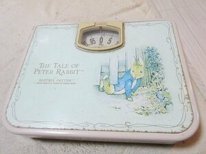 ●一円スタート●THE TALE OF PETER RABBIT　体重計/ad-K-37-4929-.2/ヘルスメーター/昭和レトロ/ピーターラビット/アンティーク/レア