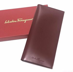 【新品箱付き】Salvatore Ferragamo フェラガモ 札入れ/am-A-203-5329-3.9/レザー/カードケース/二つ折り/大判/おしゃれ/綺麗/高級/正規品