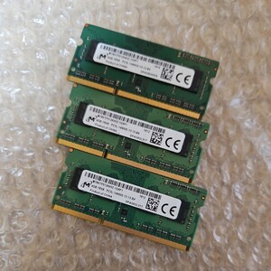 ノートメモリ　4GB 　3枚　PC3L-14900S　動作未確認　ジャンク