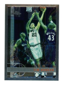 1997-98 Topps Chrome Tim Duncan #115 Rookie Card RC Spurstim* Dan can spa-z rookie card dono . entering HoF NBA