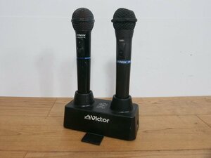 *[1H0131-22] Victor Victor wireless microphone WT-C80 WM-P970 WM-PH711 charger 1 pcs Mike 2 pcs set Junk 