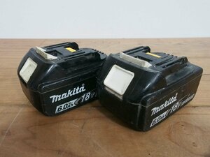 ☆【1F0430-13】 makita マキタ リチウムイオンバッテリー BL1860B 6.0AH 18V 2台セット ジャンク