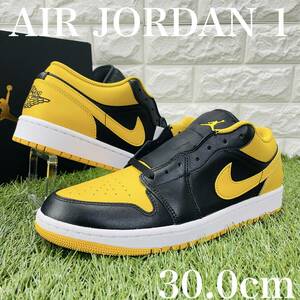 ナイキ エア ジョーダン 1 ロー 白黒黄 Nike Air Jordan 1 Low AJ1 メンズスニーカー 30.0cm 553558-072