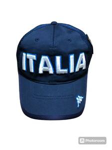 【サッカー】kappa イタリア代表　キャップ　帽子　紺色　フリーサイズ 