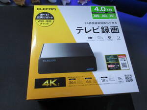 即決10000円送料込み！エレコム HDD ELD-HTV040UBK 4K テレビ録画　新品未開封