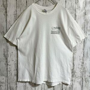 90's Hanes ヘインズ USA製 アメリカ製 ビンテージTシャツ 白 L 企業系 シングルステッチ US古着 アメカジ HTK3804