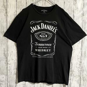 JACK DANIEL ジャックダニエル プリントTシャツ 企業Tシャツ L 黒 ブラック US古着 アメカジ HTK3838