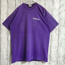 90's フルーツオブザルーム ビンテージTシャツ 企業系 L 紫 パープル US古着 90年代ヴィンテージ アメカジ シングルステッチ HTK3894_画像2