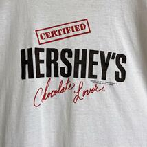 90's HERSHEY'S ハーシーズ ビンテージTシャツ L相当 白 企業 シングルステッチ US古着 90年代ヴィンテージ シングルステッチ HTK3913_画像4