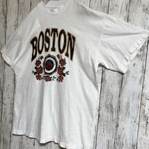 90's ビンテージTシャツ 白 L ボストン カレッジ シングルステッチ 90年代ヴィンテージ US古着 アメカジ HTK3946_画像2