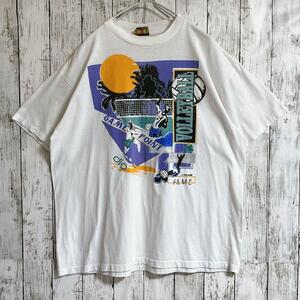 90's TSI USA製 アメリカ製 ビンテージTシャツ XL 白 シングルステッチ US古着 アメカジ HTK4007