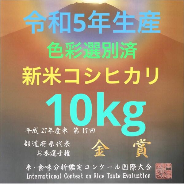 色彩選別済、栃木県産農家直送新米コシヒカリ10kg