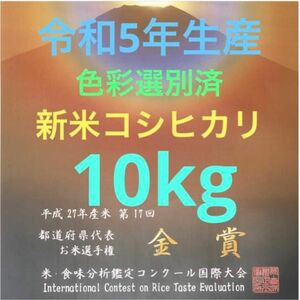 色彩選別済、栃木県産農家直送新米コシヒカリ10kg