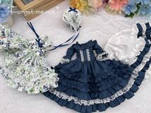 *Forget-me-not*☆送料無料☆アイアンブルーワンピ☆花柄エプロンセット☆ジェニーサイズ☆手づくり☆handmade☆一点物☆_画像10