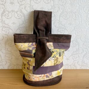 お洒落な和柄の丸底バック 和風小物 酒袋
